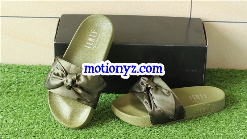 Rihanna x Puma Fenty Bow Olive Slipper